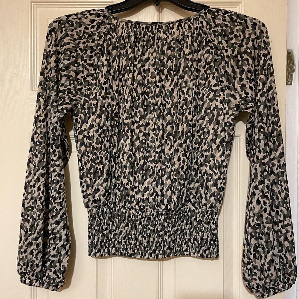 WhithouseBlackMarket camo print blouse